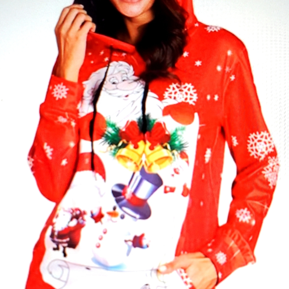 Red Santa Christmas Hoodie
